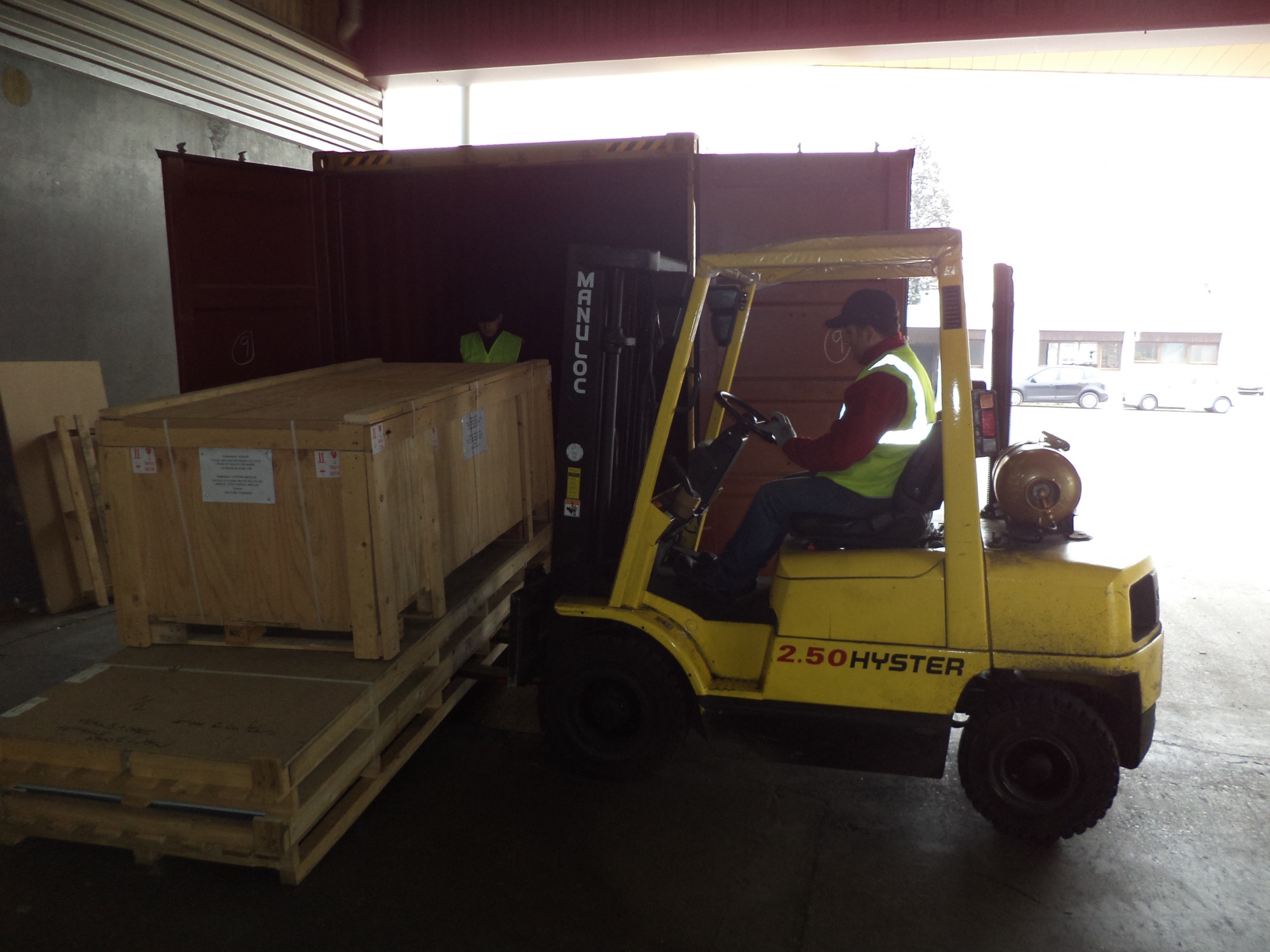 Manutention de caisses